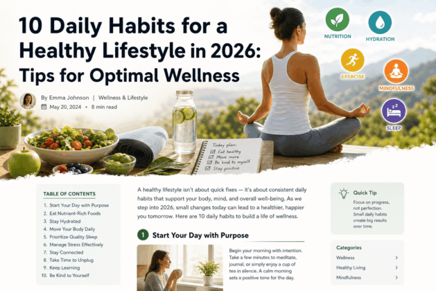 10 Daily Habits for a Healthy Lifestyle in 2026: Tips for Optimal Wellness