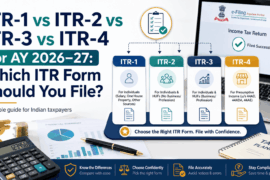 ITR-1 vs ITR-2 vs ITR-3 vs ITR-4 for AY 2026–27: Which ITR Form Should You File?